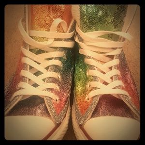Rainbow sequin Chuck Taylor converse